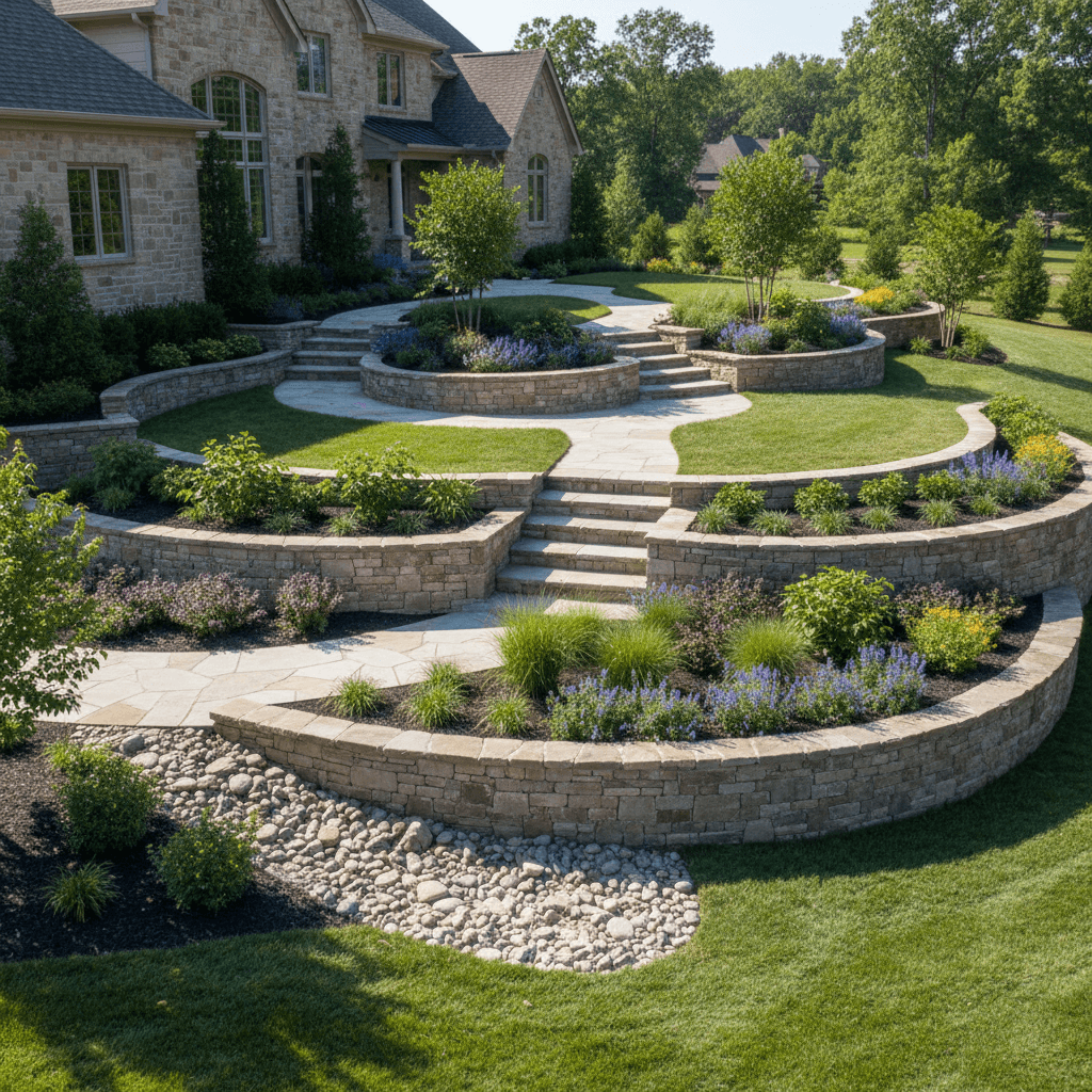 Complete landscape design and hardscaping installation