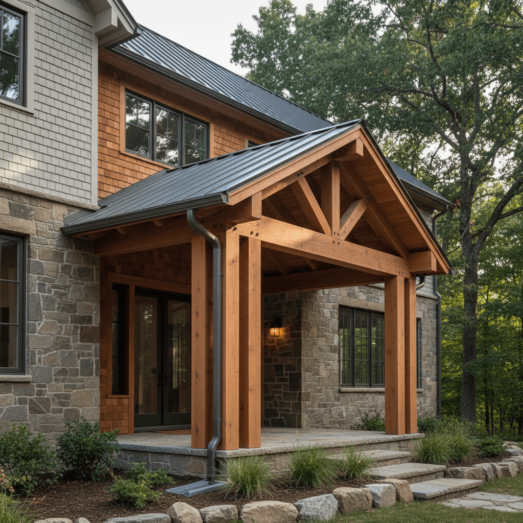 Custom home addition showing professional construction quality