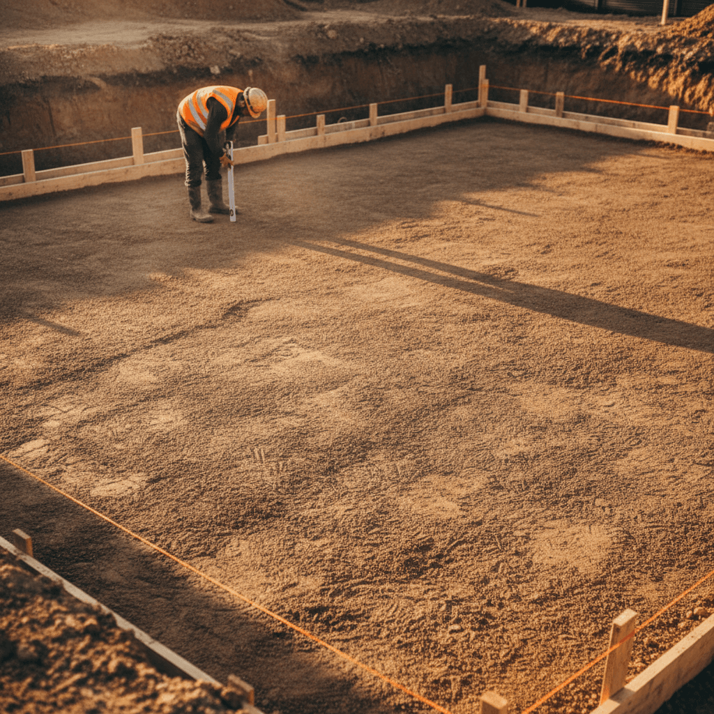 Foundation preparation and grading work
